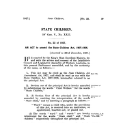 State Children Act Amendment Act 1927